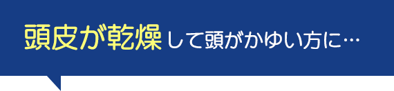 頭皮が乾燥して頭がかゆい