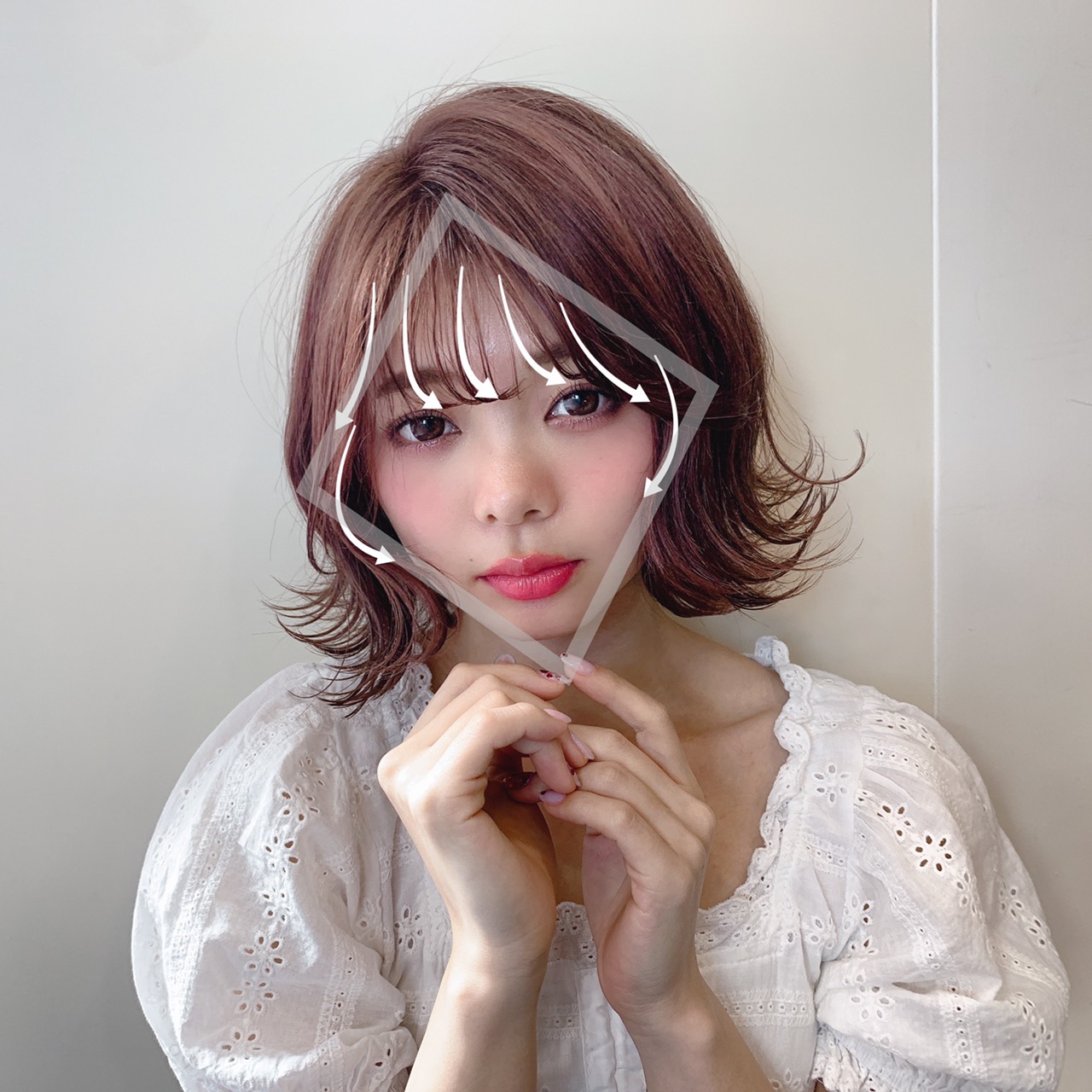 10倍可愛くなれる 丸顔さんの前髪黄金比 可愛くなる前髪の作り方 奈良 京都 大阪の美容室 ハピネス